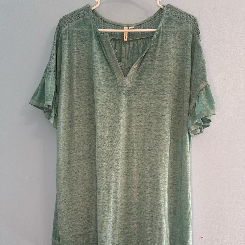 Live Well    Short Sleeve Teal Shirt 18/20